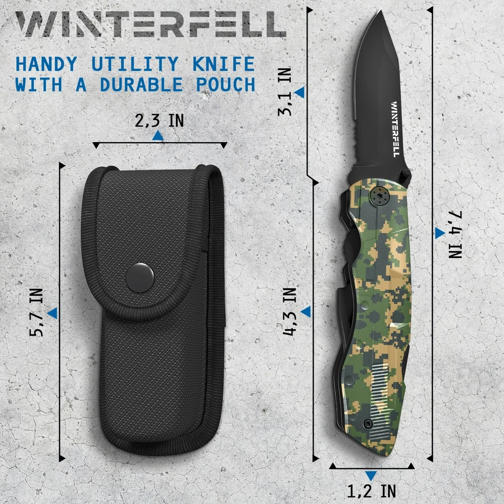 Multi tool Knife WINTERFELL Multipurpose Outdoor Folding Pocket Pliers Multitool