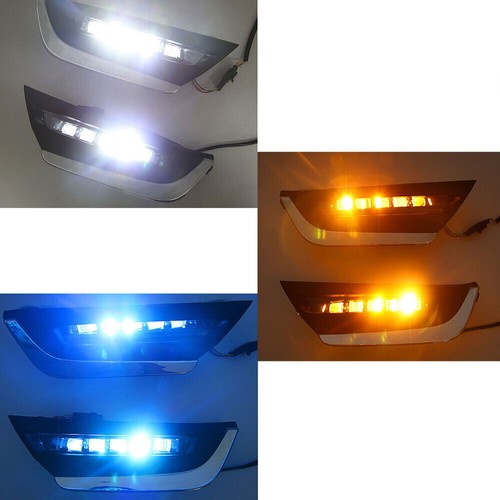 3 Colors DRL LED Daytime Running Light Fog Lamps For Honda CR-V CRV 2017-2019 - Picture 8 of 8