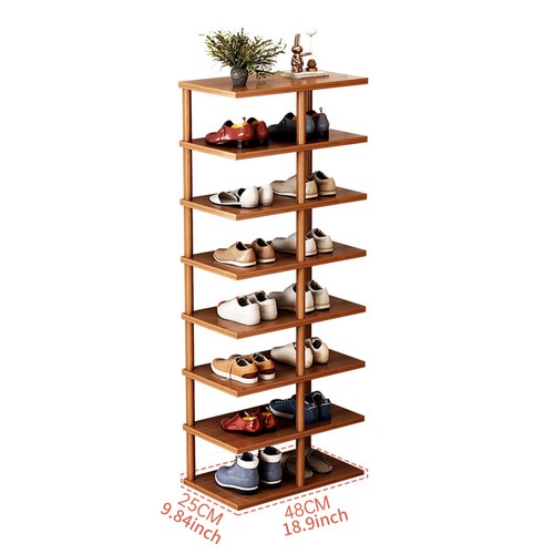 6/8 Tier Vertical Shoe Rack Tall Shoe Tower Storage Shelf Organizer Shoe Tower - Picture 10 of 18