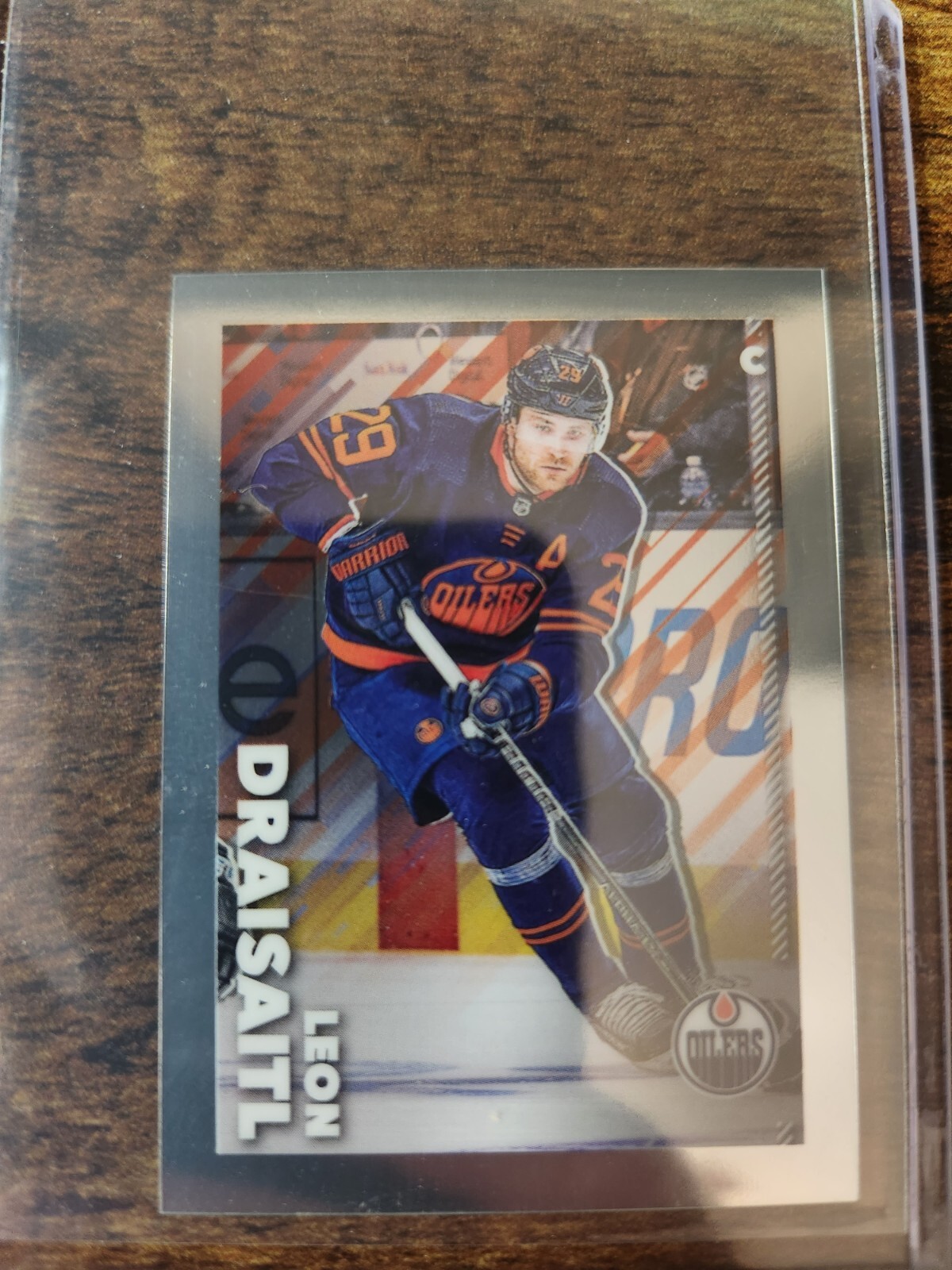 2022-23 Topps Chrome NHL Sticker Collection Leon Draisaitl #194 Edmonton Oilers
