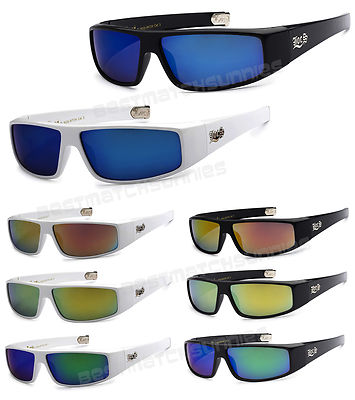Locs Authentic Cholo Biker Motorcycle Sunglasses OG Style Blue or Fire Lens LC26