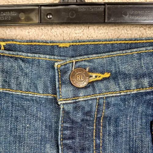 Polo Ralph Lauren 裙子女式 4 蓝色牛仔青少年裙短口袋 Y2K 棉 - 第 2 张/共 9 张