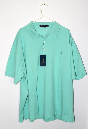 Polo Ralph Lauren Men’s Big & Tall Cotton Green Short Sleeve Polo Shirt 3XB NWT