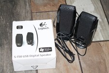 Logitech S-150 USB Digital Speakers Black TESTED FREE SHIPPING 