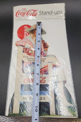 Vintage Coca-Cola Vintage Lady In White Chair Cardboard Counter Stand Up Sign - 第 4/4 張圖片