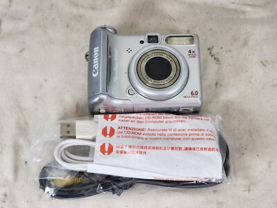 Canon Power Shot A540 Digital Camera Silver 6.0MP - 