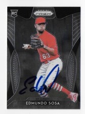 2019 PRIZM EDMUNDO SOSA CARDINALS PHILLIES AUTOGRAPHED SIGNED BASEBALL CARD RC