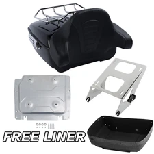 King Trunk Pad Mount Rack Base Plate Fit For Harley Road Glide 2014-Up