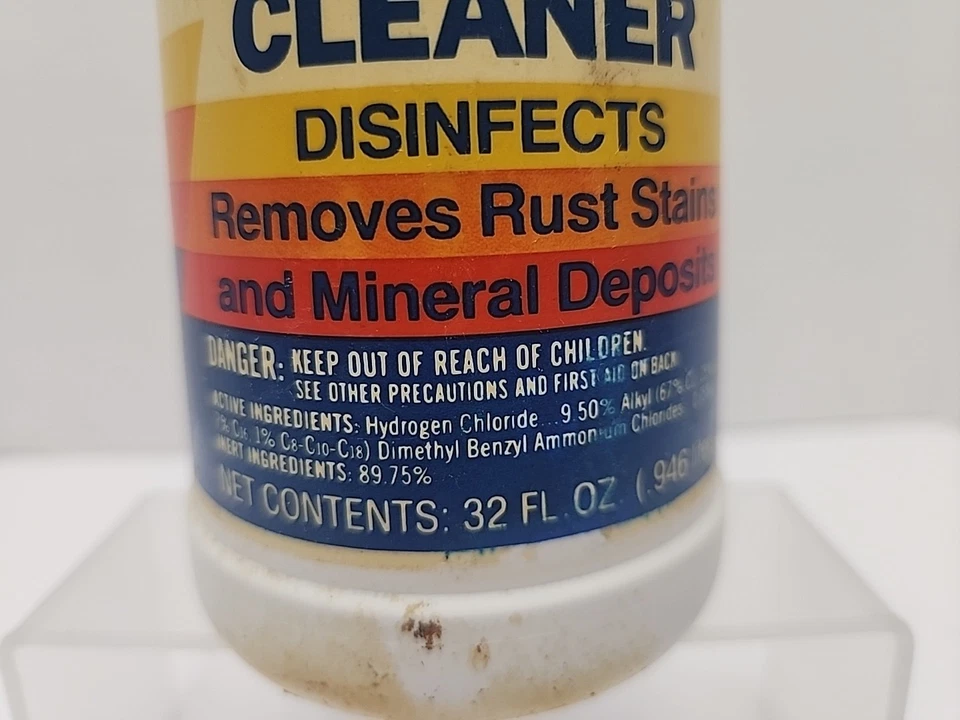 Limpiador profesional de inodoros Lysol 32 oz ¿descontinuado años 90? Botella llena Foto 3 de 4