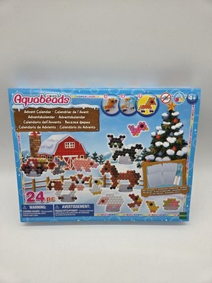 AQUABEADS Bauernhof Adventskalender Bastelset Perlen NEU OVP Kinder Weihnachten 