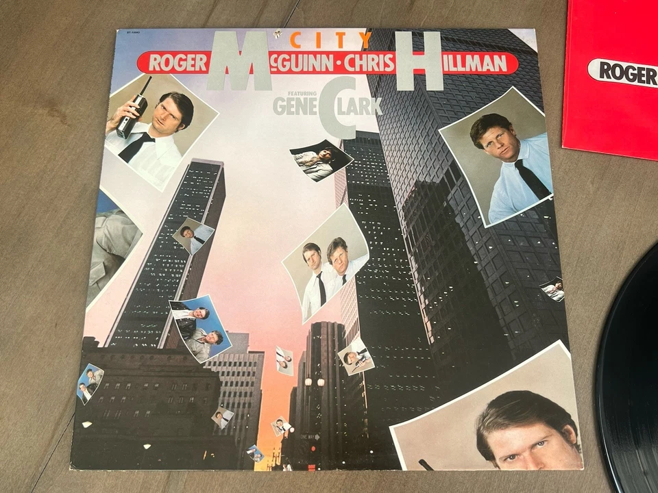 Roger McGuinn & Chris Hillman City ST-12043 1980 Capitol LP EX/EX w/Lyrics - Image 2 of 4