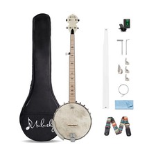 5 String Banjo, Mulucky Full Size with 24 Brackets Banjo, Open Back, Maple Ba...