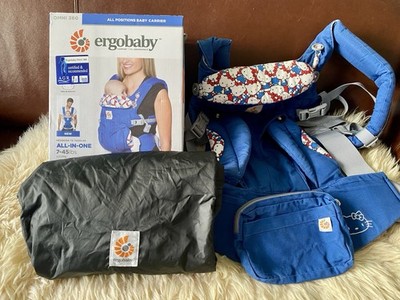 *Top* Ergobaby Omni 360 Baby Trage LimitedEdition Hello Kitty Blau + Windschutz