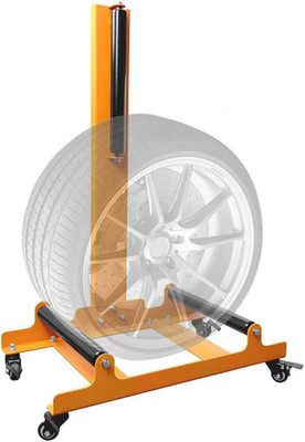 Rolling Wheel Detailing Stand   Heavy-Duty Tire Cleaning and Polishing Roller wi