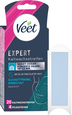 Veet Expert Kaltwachsstreifen Gesicht - Wachsstreifen Zur Haarentfernung Für All