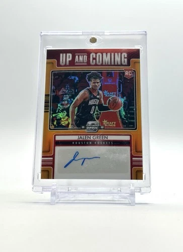 2021-22 Panini Optic Basketball Up And Coming Jalen Green Auto Orange RC /25