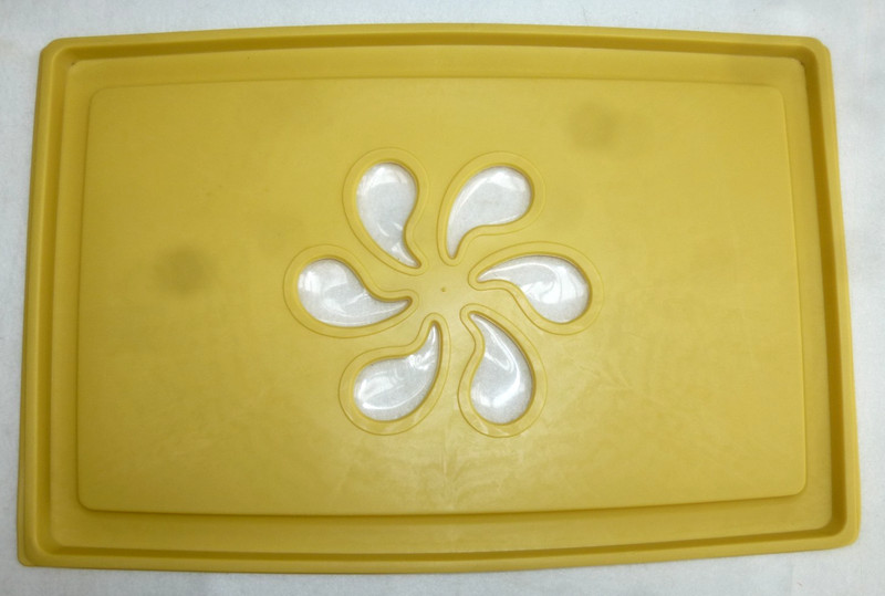 Vintage Rubbermaid Harvest Gold Clear Daisy J 3232 2 Party Plan LID ONLY 14" MCM