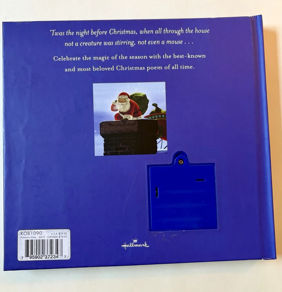 Hallmark Recordable Storybook THE NIGHT BEFORE CHRISTMAS HC EUC Works! - Image 2 of 4