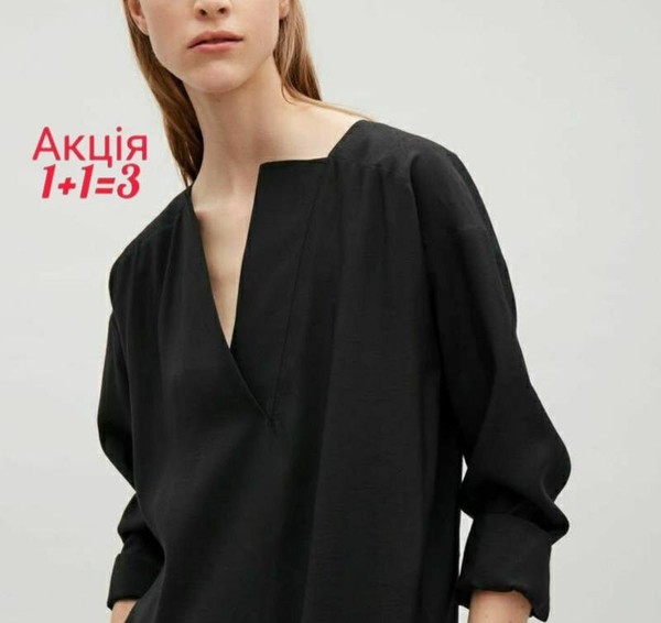 Women COS Shirt Navy Modal 38 / M / 46