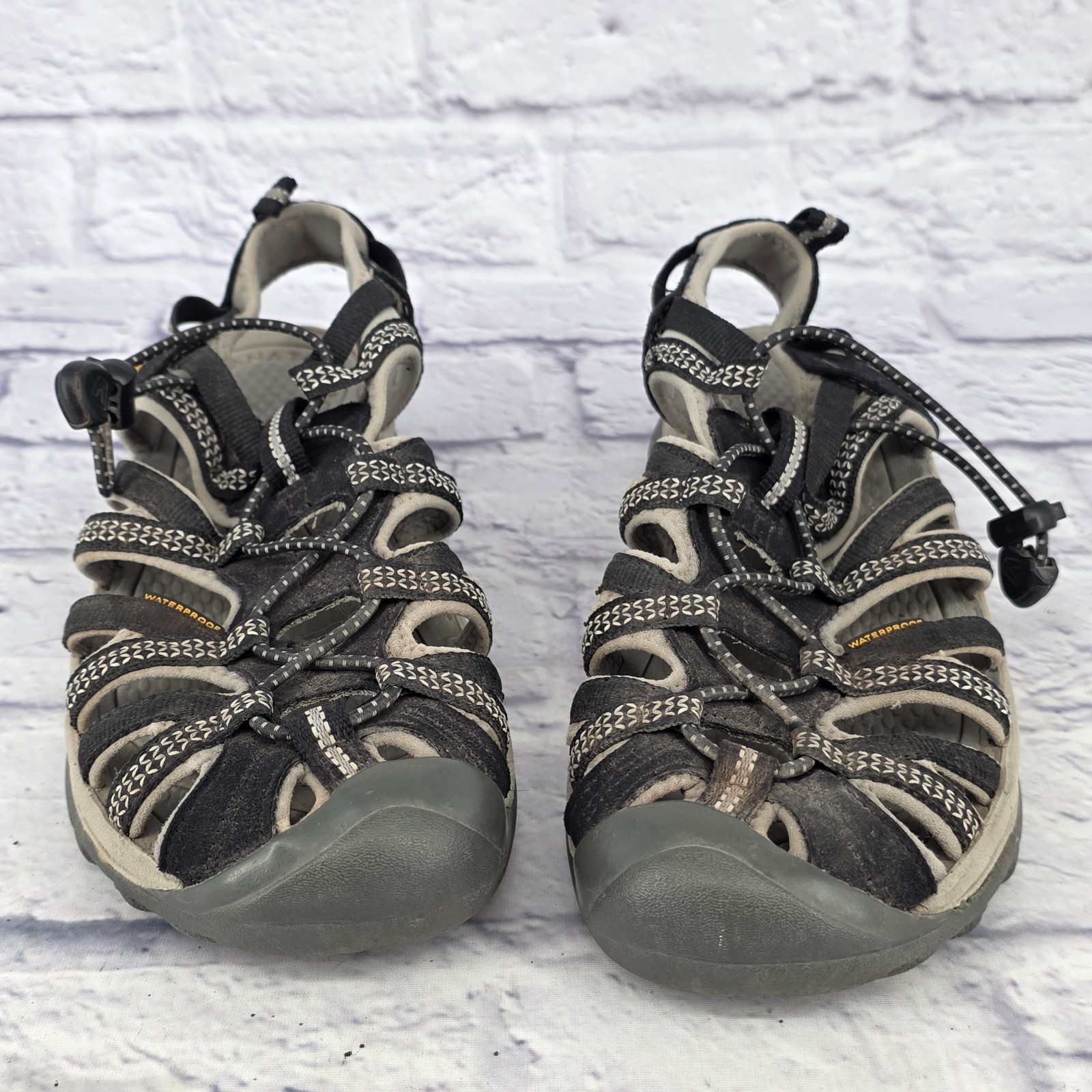 Sandali da donna Keen Whisper neri grigi gialli outdoor escursionismo acqua US 9 EU 39 5