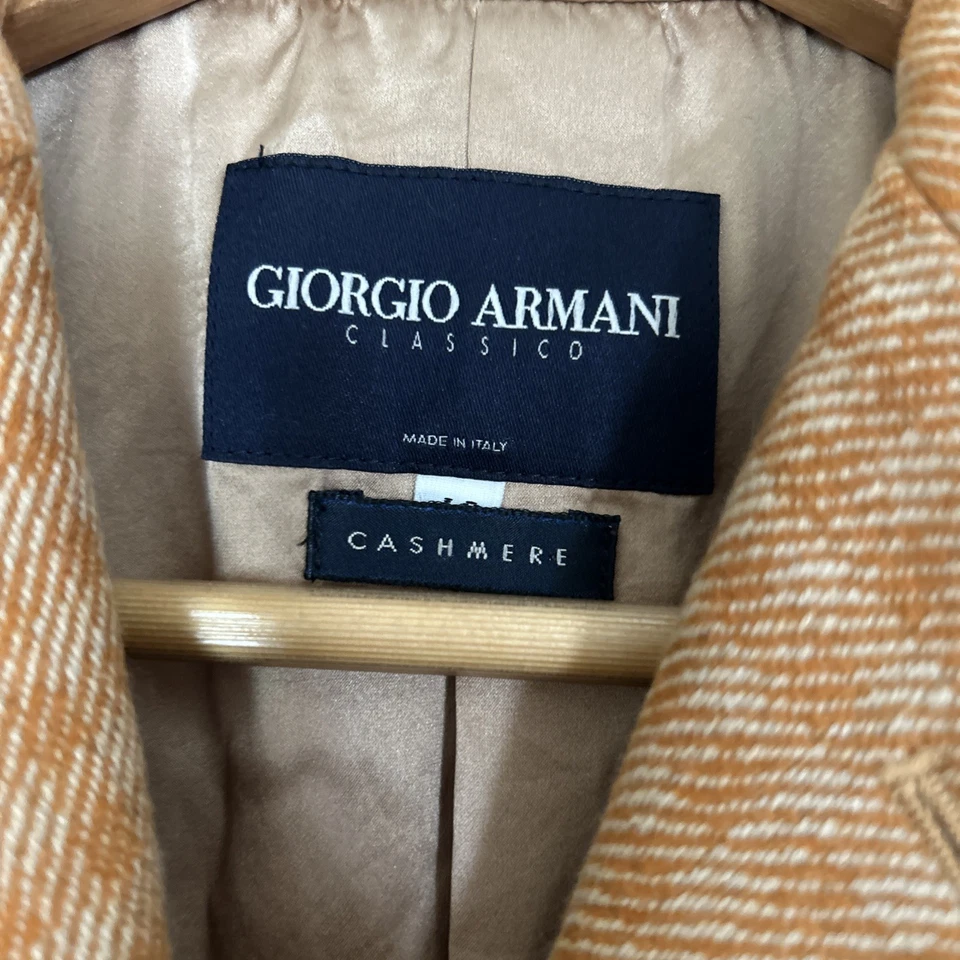 Blazer Giorgio Armani Classico Feminino Cashmere Houndstooth 40 Fabricado na Itália - Imagem 2 de 4