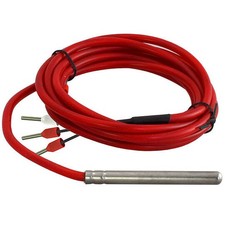 Temperaturfühler Pt100 Temperatursensor Pt-100 3-Leiter Silikon Kabel Ø5 1m-10m