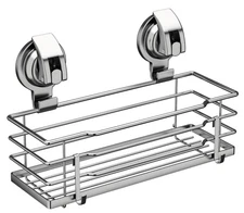 Suction Cup Shower Caddy, Shower Shelf Soap Dish with Hooks for Razor, Sponge...