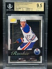 Connor McDavid - 2015-16 Upper Deck Fusion Rookie Achievement Black R1 - BGS 9.5
