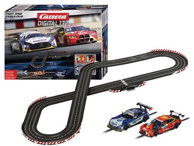 CARRERA (TOYS) Digital 132 Autorennbahn Set - Fast and Fabulous, Mehrfarbig