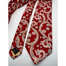 Robert Talbott Best of Class Nordstrom Red Paisley Silk Tie Made in USA Mens