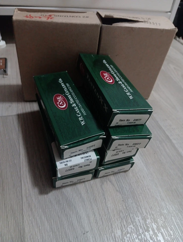 Lote de 7 cuchillos W.R. Case & Sons cutlery co HTR Arkansas ébano  Foto 2 de 4