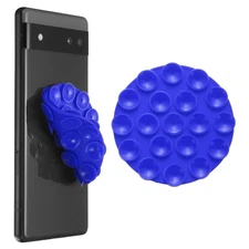 2 Pack Suction Phone Case, Round Double-Sided Suction Phone Grip, Dark Blue