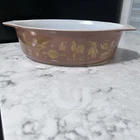 Vintage Pyrex #045 Brown Early American 2.5 Quart Casserole  USA Made