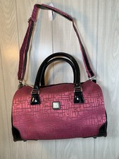 Diane Von Furstenberg DVF Big Duffle Bag Weekend Overnight Travel Bag Pink Black