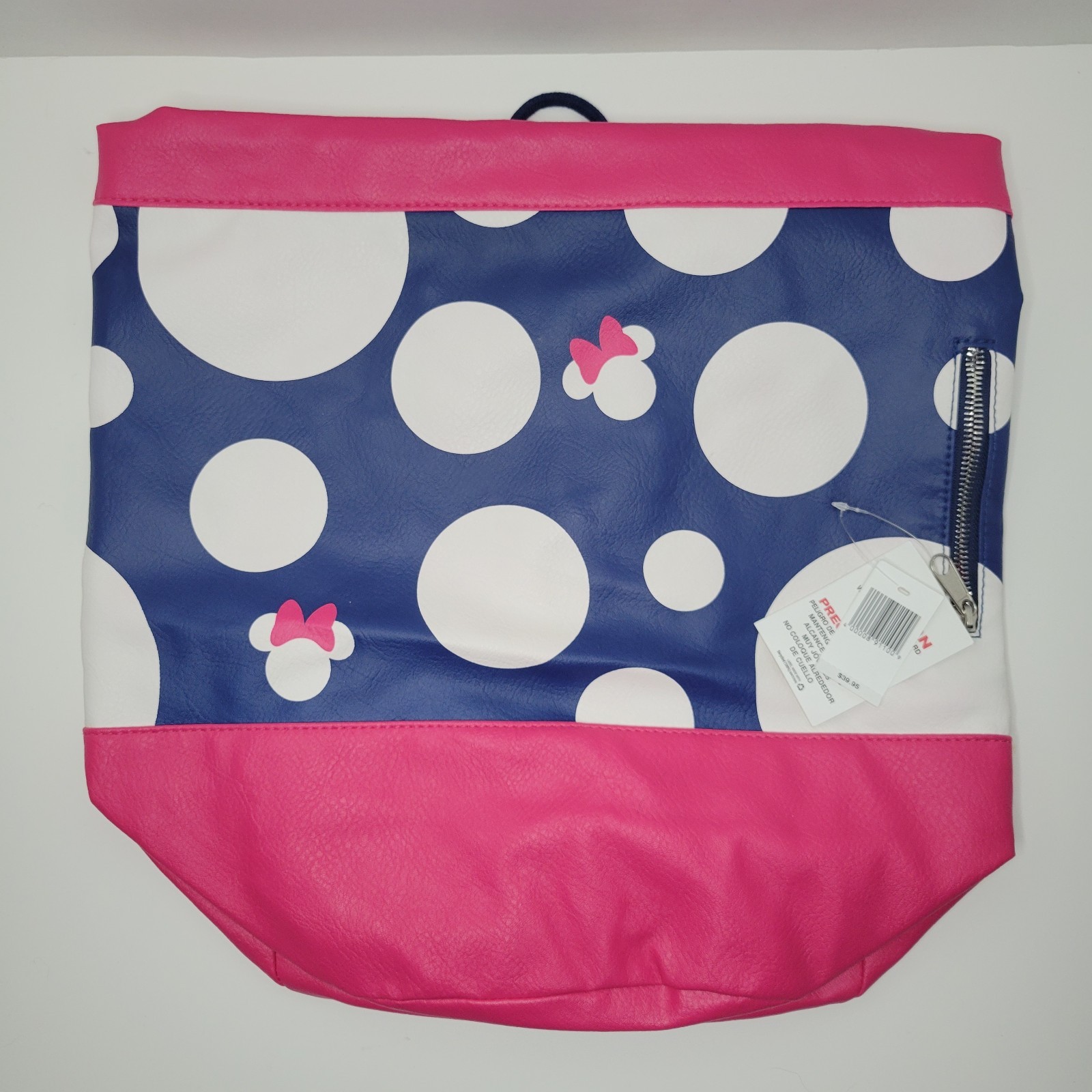 Purse Bag Drawstring Tote Minnie Mouse Polka Dot Nwt