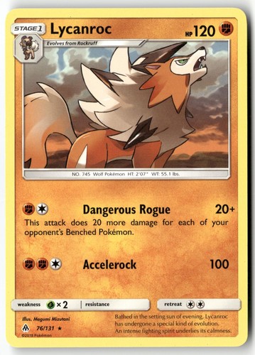 Lycanroc 76/131 Pokemon English Forbidden Light 2018