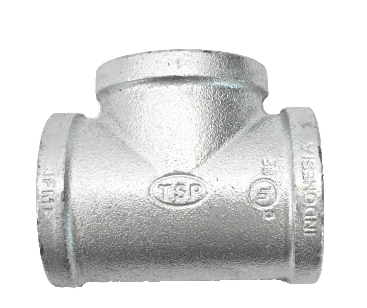 TSP 3 Way Fitting Pipe NPT Tee Galvanized Finish 2" x 2" x1" Replacement Unit