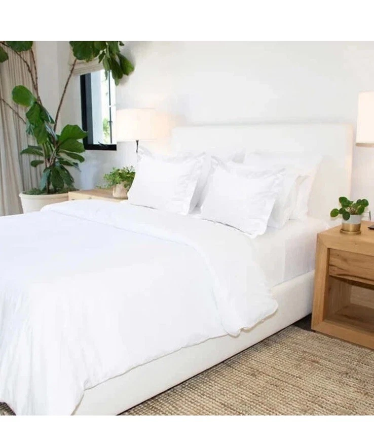 Juego de funda nórdica Home by Jennifer Adams 3 piezas KING/CALI KING blanco nuevo con etiqueta Foto 3 de 4