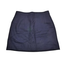 J Crew Skirt Womens 6 Navy Blue Wool Blend Lined Mini Pencil Career Office