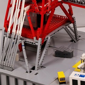 Modubrix Mocs Building Block NASA Saturn-V Launch Umbilical Tower Bricks Toy Set
