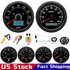 85mm Gps Speedometer 160mph Tacho 52mm Fuel Water Temp Oil Press Volt Gauge Set 85mm Gps Speedometer 160mph Tacho 52mm Fuel Water Temp Oil Press Volt Gauge Set