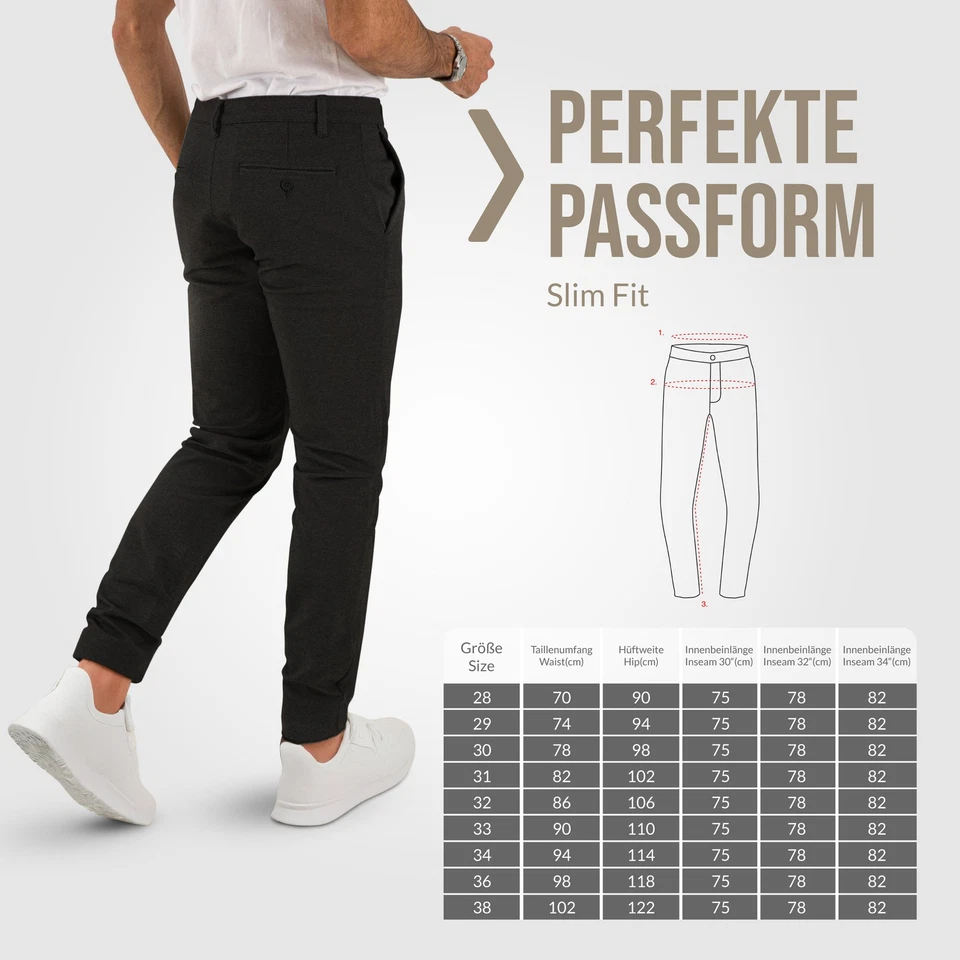 Indicode Herren Chinohose Rodekro-Performance Pants Business Hose Männer Stretch - Bild 4 von 4