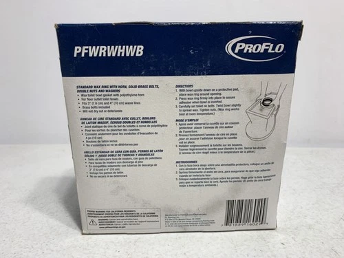 ProFlo PFWRWHWB Wax Ring Kit 3" or 4" Waste Lines - Picture 3 of 7