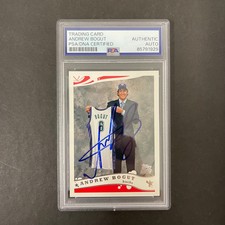 Andrew Bogut 2005 Topps Rookie card#221 Signed Card PSA Autographed. rookie card picture