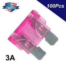 50Pair 3 Amp ATC/ATO Standard Regular Fuse Blade 3A for Truck Boat