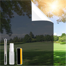 One Way Privacy Window Film - Heat Control Sun Blocking Tinted Film 23.6"x393.7