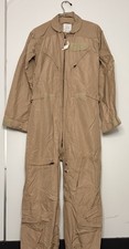 US Military Flight Suit Mens 38 Large Flyers CWP-27/P USAF Coveralls Tan