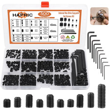 500 Pcs 25 Size Set Screws Metric Sae Set Screw Assortment Kit 12.9 Alloy Steel