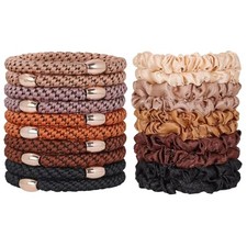 20Pcs Thick Hair Ties  Silk Scrunchies Set for Women Satin Hair Scrunchies