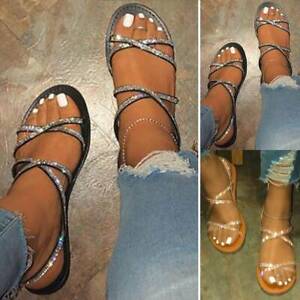 ladies rhinestone sandals